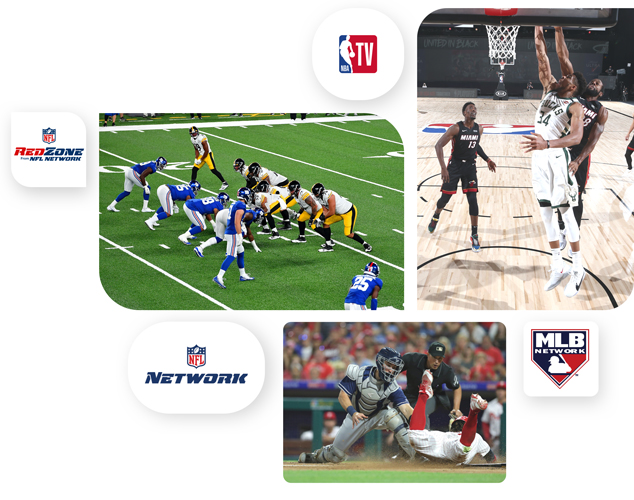 Enjoy NFL RedZone from NFL Network, MLB Network, NBA TV, ESPNU...